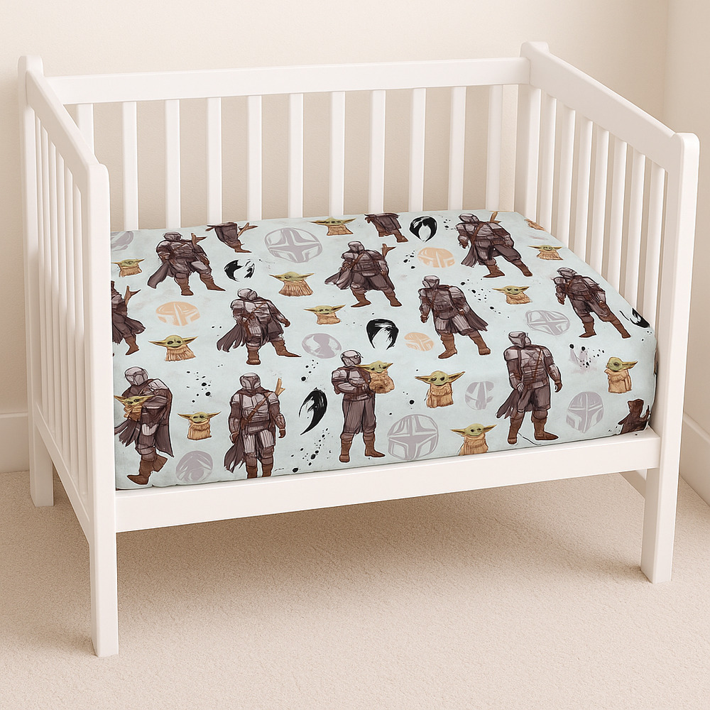 Star Wars The Mandalorian & Grogu Crib/Toddler Sheet Set by NoJo Baby & Kids